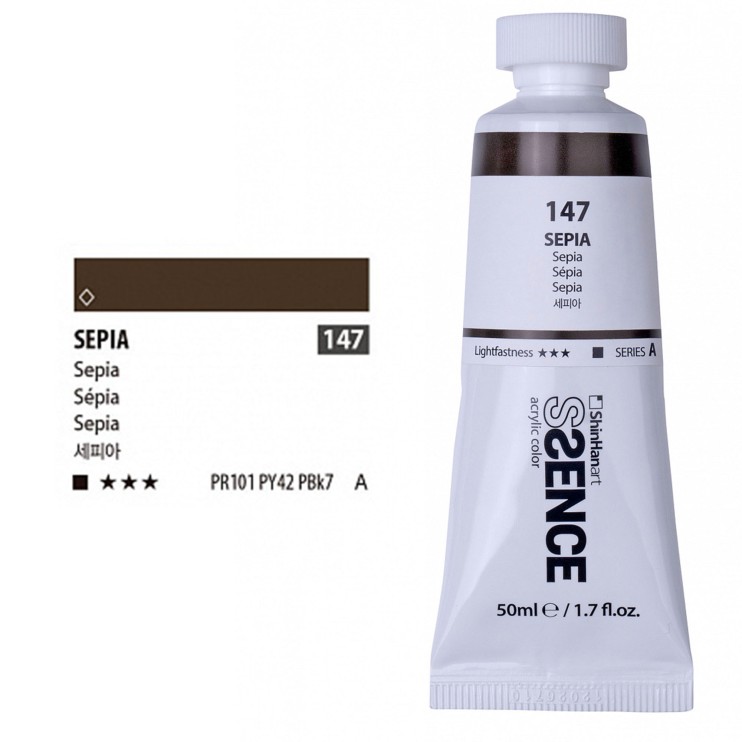 Краска акриловая Shinhan "Essence" №147 Сепия, туба 50мл
