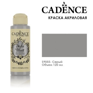 Краска акриловая Cadence "Style Matt" 120 мл №S9055 серый