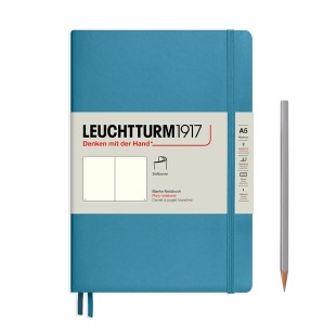 Блокнот без линовки Leuchtturm1917 "Medium" A5, 61л, 80гр/м², мягкая обложка,Синий Нордический (362863)
