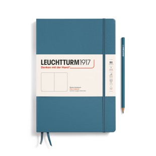 Блокнот без линовки Leuchtturm1917 "Composition" B5, 109л, 80гр/м², твердая обложка, Синий камень (366180)