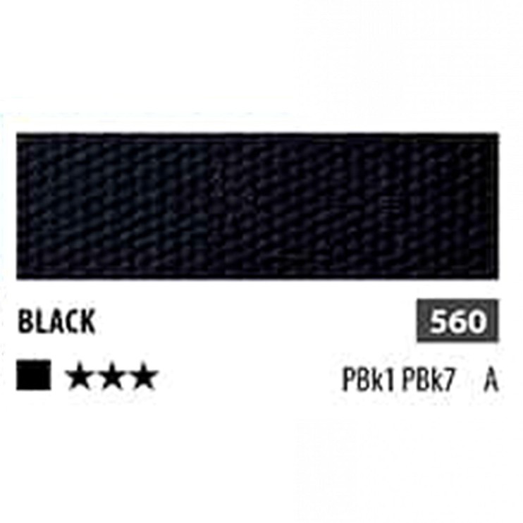 Краска акриловая ShinHan "Professional" №560 Черный, туба 50мл