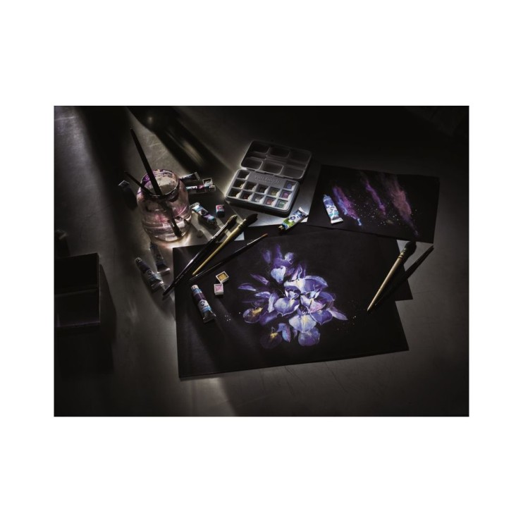 Блок черной бумаги для акварели Royal Talens "Van Gogh" А4, 12л, 360гр/м², 100% целлюлоза (94170002)