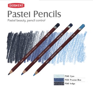 Комплект пастельных карандашей Derwent "Pastel" синие оттенки (P360, P350, P340)