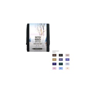 Набор Sketchmarker BRUSH "Winter Set" 12 маркеров в пенале