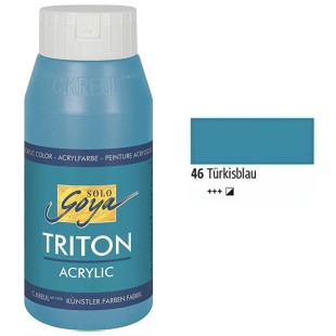 Краска акриловая Solo Goya "Triton" №46 Бирюзовая, 750мл.