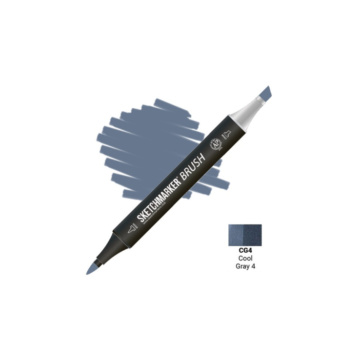 Маркер SketchMarker "Brush" CG4 Cool Grey 4