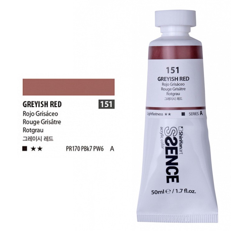 Краска акриловая Shinhan "Essence" №151 Красный сероватый, туба 50мл