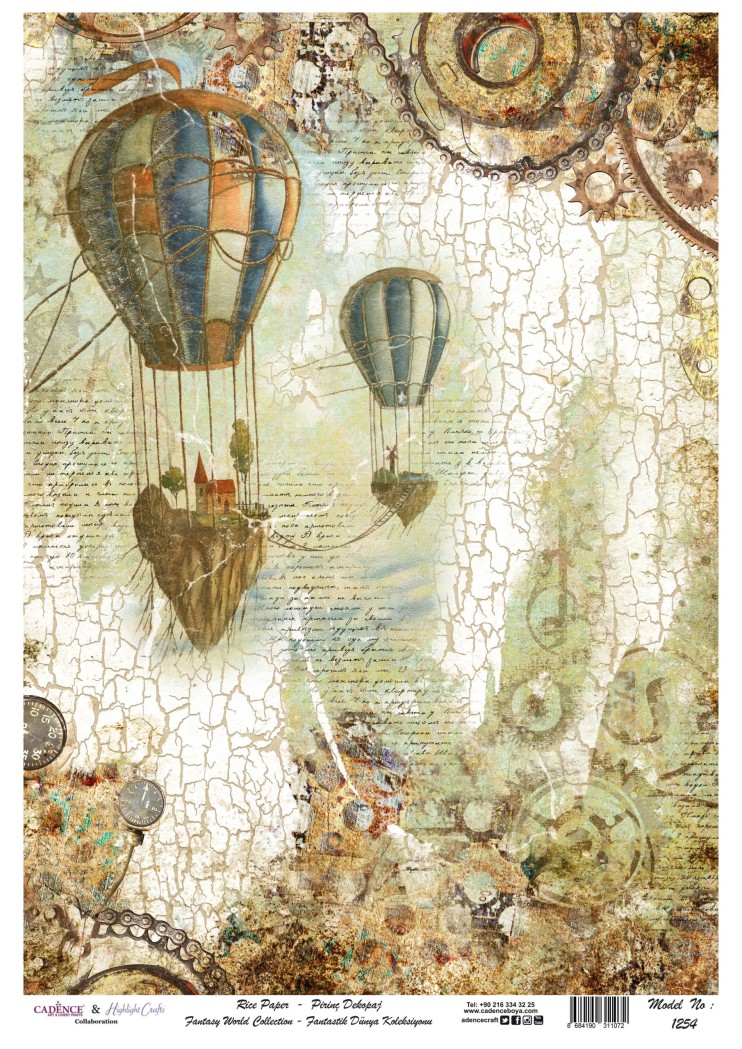 Рисовая декупажная карта "Cadence" 30х42см, RDP1254