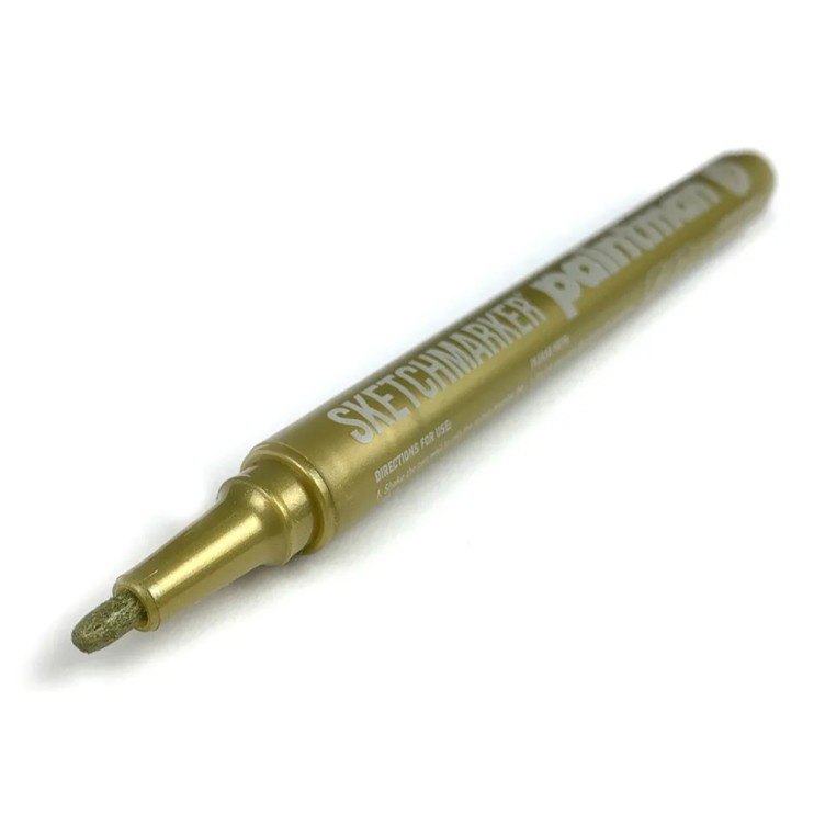 Маркер пигментный Sketchmarker "Paintman" 0.7мм, золотой