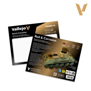 Пигменты Vallejo "Rust & Corrosion" 73.194, 4 цвета для ржавчины и коррозии