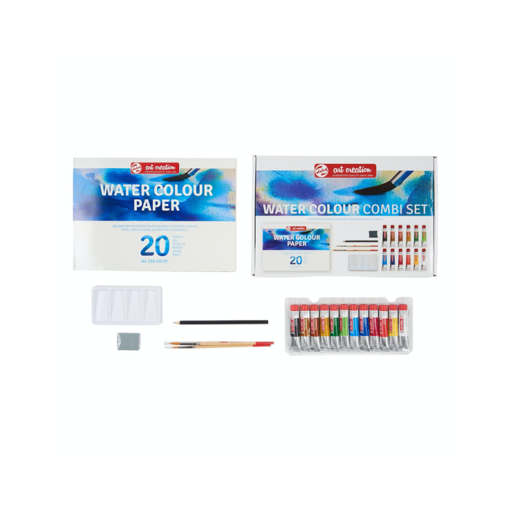 Набор акварельных красок Art Creation "Watercolour" 12 туб по 12мл + аксессуары