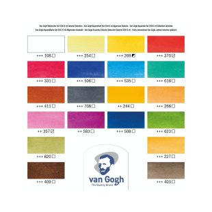 Набор акварельных красок "Van Gogh" 20 туб по 10мл в картонной коробке