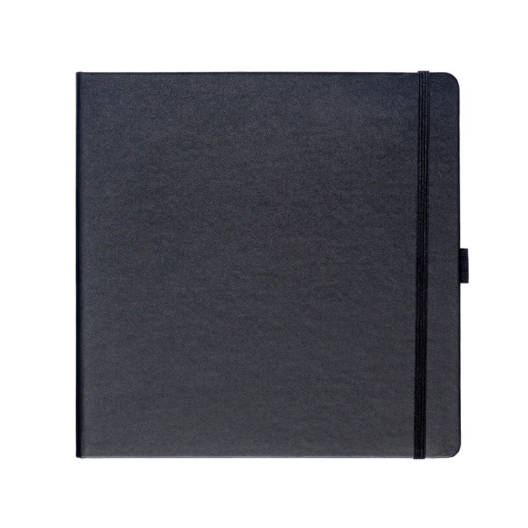 Блокнот для зарисовок Sketchmarker 20x20см, 140г/м2, 80л, твердая обложка Черный 