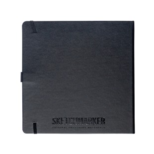Блокнот для зарисовок Sketchmarker 20x20см, 140г/м2, 80л, твердая обложка Черный 