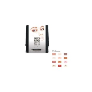 Набор Sketchmarker BRUSH "Skin Set" 12 маркеров в пенале