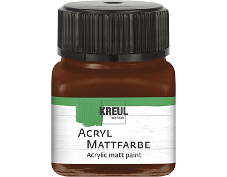 Акрил матовый Kreul "Acryl Mattfarbe" 75274 Chocolate (шоколад), 20 мл