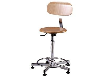 Стул-вертушка Fome "2043" с деревянным сидением и спинкой