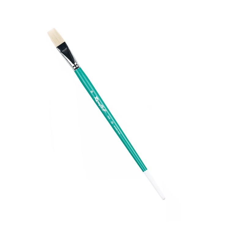 Кисть имитация щетины плоская "серия 1829" №18, длинная ручка