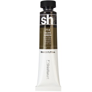 Краска масляная ShinHan "Sh" №714 Зеленый оливковый, туба 50мл 