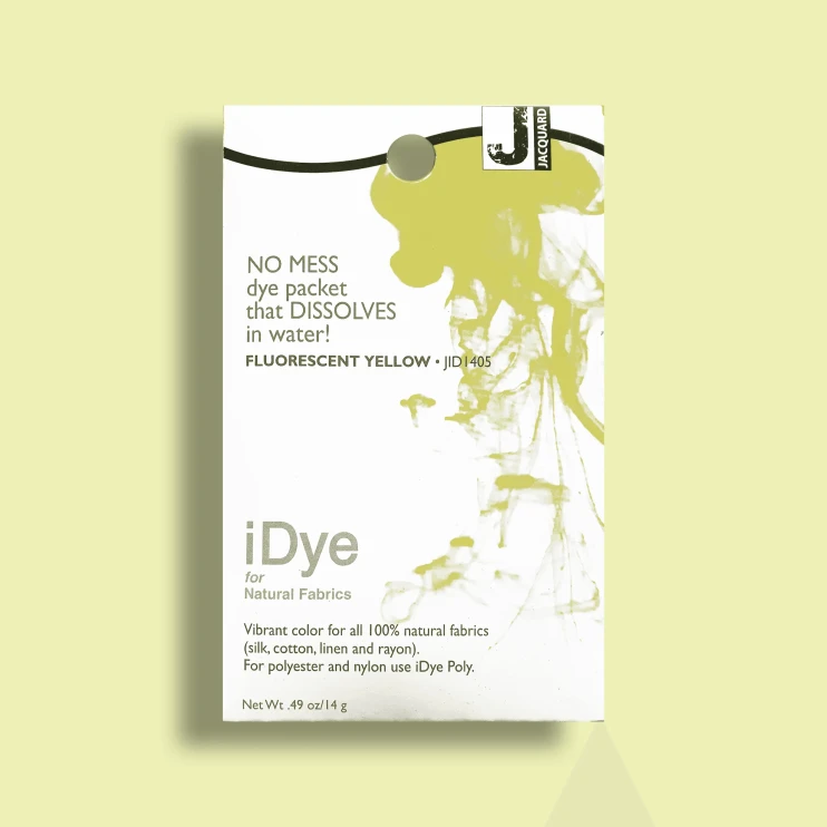 Краситель для натуральных волокон Jacquard "iDYE" 405 желтый флуо, 14 гр
