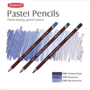 Комплект пастельных карандашей Derwent "Pastel" синие оттенки (P300, P290, P280)