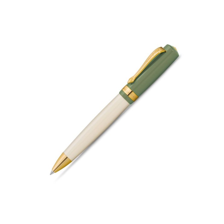 Ручка шариковая KAWECO "STUDENT 60's Swing" (1.0мм), Green/White (10002002)
