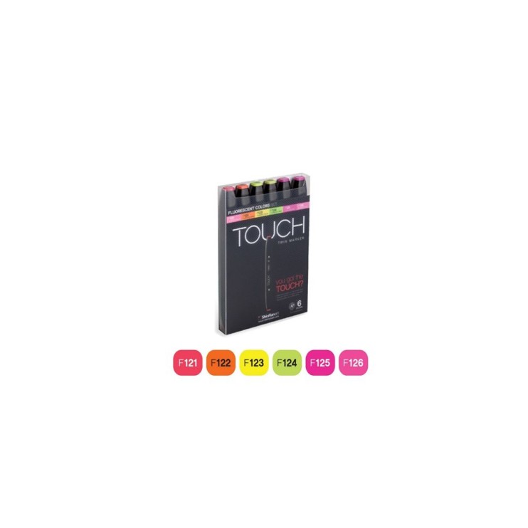 Набор Touch Twin "FLUO" 6 маркеров (ФЛУОРЕСЦЕНТНЫЕ ЦВЕТА)