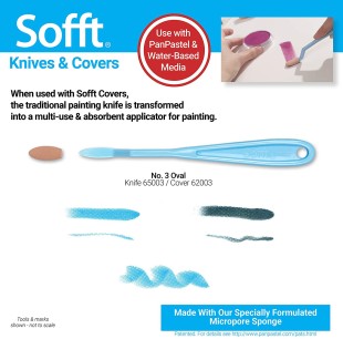 Мастихин для пастели PanPastel "Knife & Covers" №3 овальный