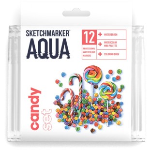 Набор акварельных маркеров Sketchmarker Aqua "Candy Set" 12 цветов