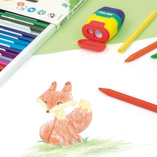 Набор цветных карандашей Milan "Plastipastel" 24 цвета, пластиковые трехгранныеа