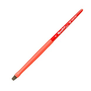 Кисть соболь-микс плоская Roubloff "Aqua Red" №8 на короткой ручке