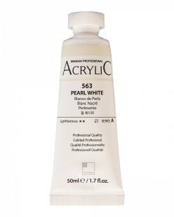 Краска акриловая ShinHan "Professional" №563 Белый перламутровый, туба 50мл 