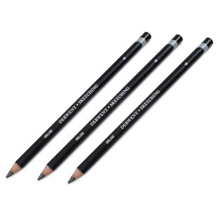 Комплект графитных карандашей Derwent "Sketching" 4B (3 штуки)