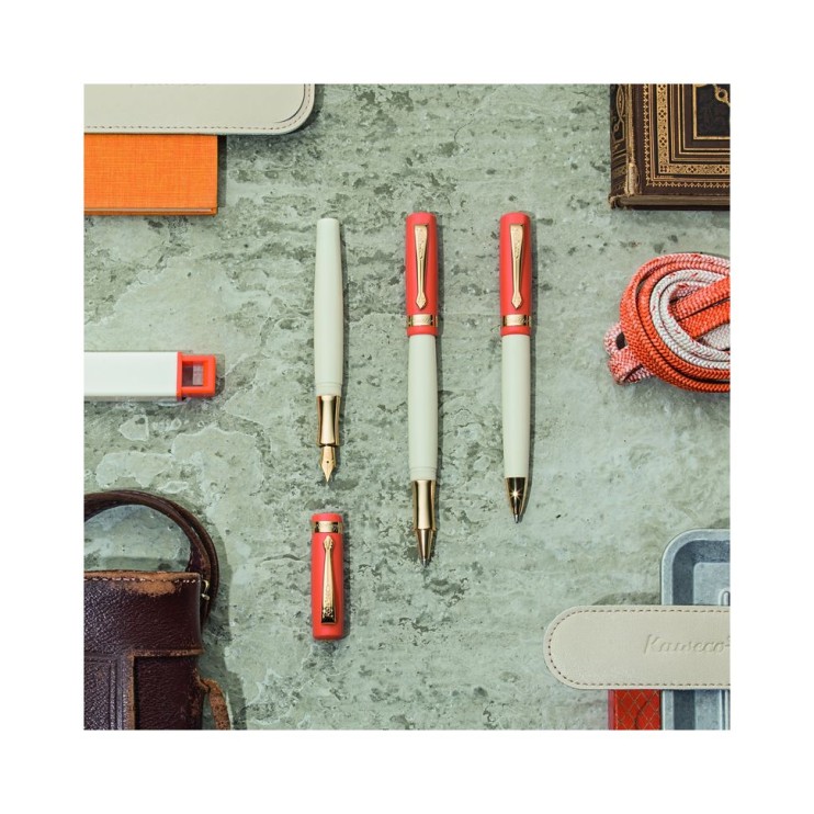 Ручка шариковая KAWECO "STUDENT 70`s Soul" (1,0мм), Orange/White (10001749)