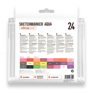 Набор акварельных маркеров Sketchmarker Aqua "Citrus Set" 24 цвета