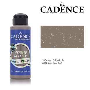 Краска акриловая Cadence "Hybrid Glitter" 120мл №HSG66 камень с серебристыми блестками