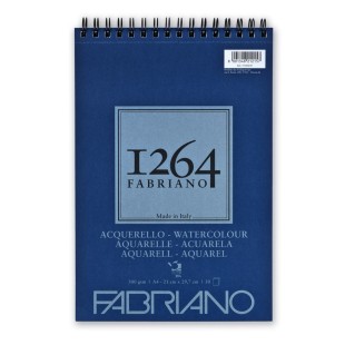 Альбом для акварели Fabriano "1264 Acquerello" 21х29,7см, 30л, 300гр/м² (Cold pressed)