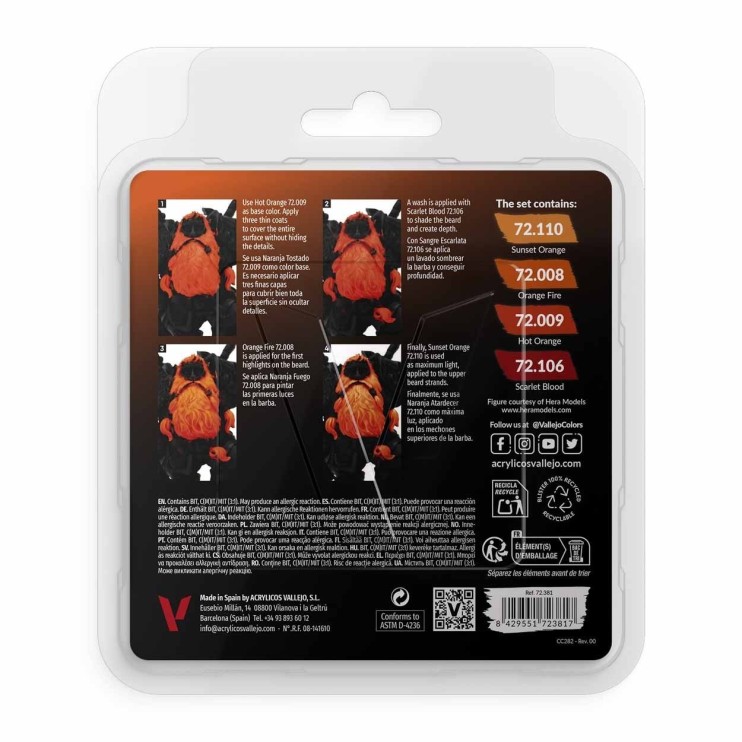 Набор красок для моделизма Game Color, ORANGE (4*18 мл)