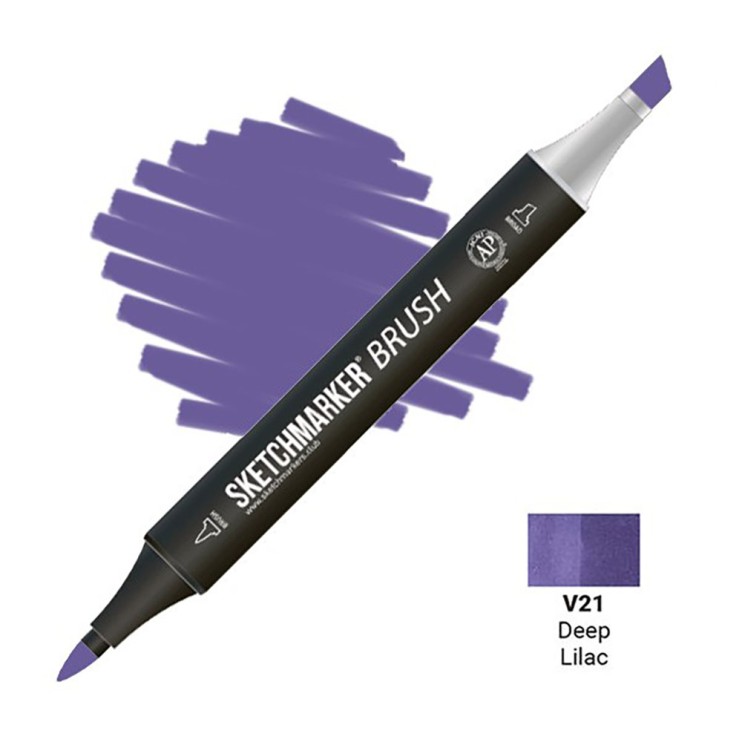 Маркер SketchMarker "Brush" V21 Глубокий сиреневый