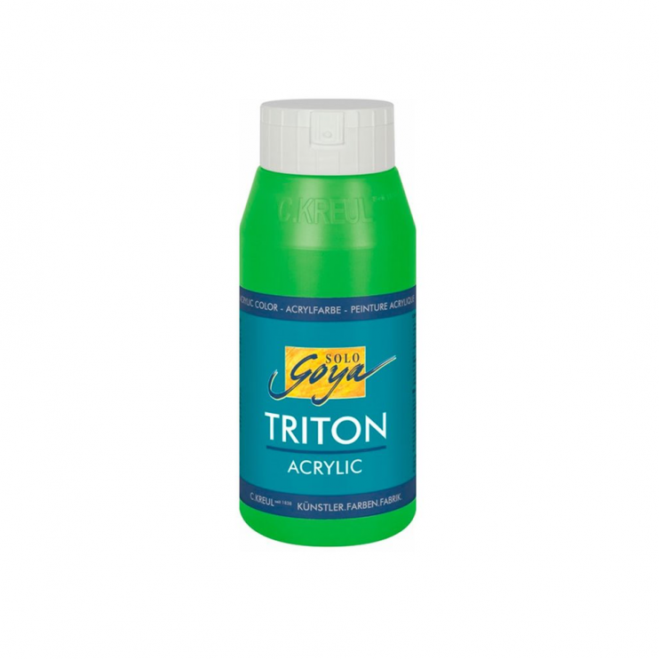 Краска акриловая Solo Goya "Triton" №64 Флюоресцентный зелёный, 750мл.