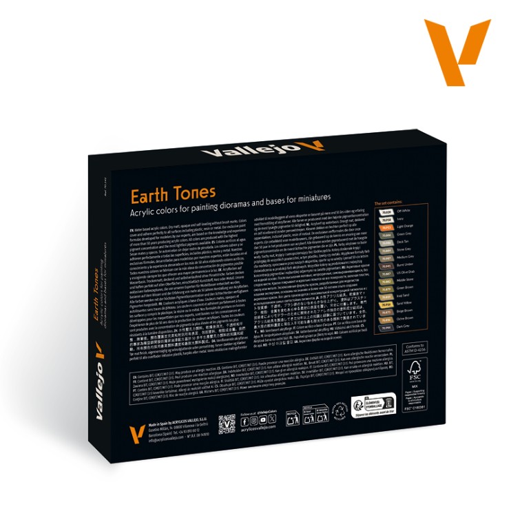 Набор 16 красок Model Color "Earth Tones" для моделизма