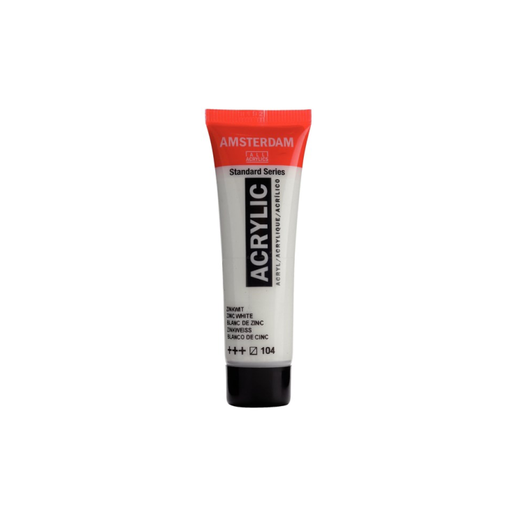 Краска акриловая "Amsterdam" №104 Белила цинковые /20мл