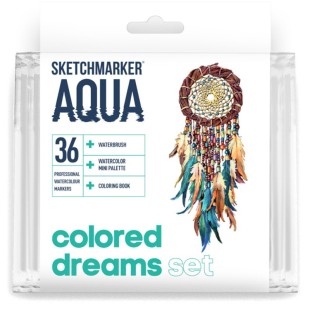Набор акварельных маркеров Sketchmarker Aqua "Colored Dreams" 36 цветов