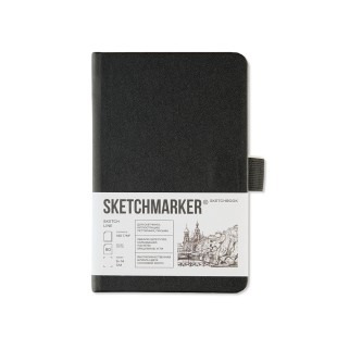 Блокнот для зарисовок Sketchmarker "Domino" белая бумага, 9х14см 80л 140г/кв.м, твердая обложка