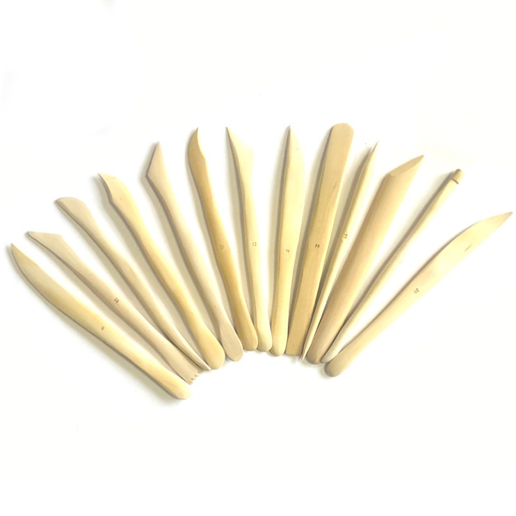 Набор стеков для лепки деревянных, 12шт