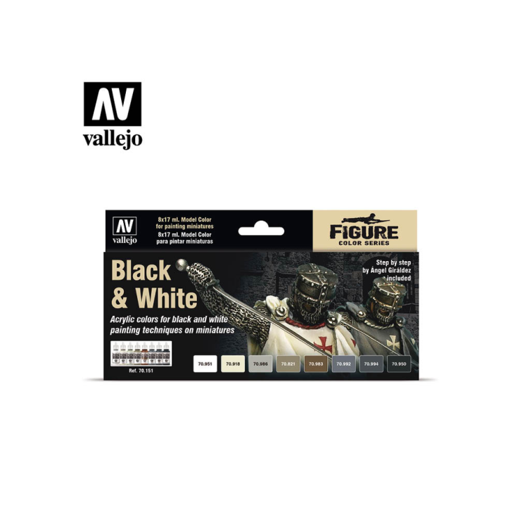 Набор красок Model Color "Black & White" 70.151 8 цветов