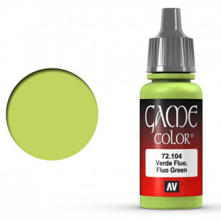 Краска акриловая для моделизма Vallejo "Game Color" 72.104 Fluorescent Green