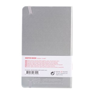 Блокнот для зарисовок Art Creation "Shiny Silver" 13х21см, 80л, 140гр/м² (металлик, твердая обложка)