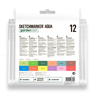 Набор акварельных маркеров Sketchmarker Aqua "Garden Set" 12 цветов