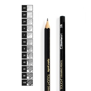 Набор чернографитных карандашей TOUCH "Drawing" 12 штук в картонной упаковке